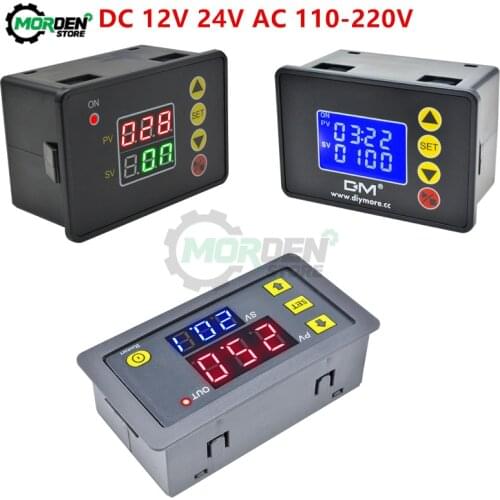 Digital Cycle Timer Delay Relay Board Module DC 12V 24V AC 110V 220V Microcomputer Time Controller Delay Relay Module Switch