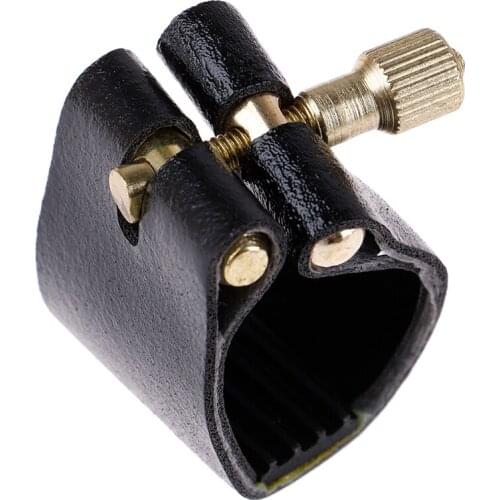 IRIN Black Artificial Leather Alto Sax Ligatures Fastener For Alto Sax Saxophone Rubber Mouthpiece Artificial Leather Sax Parts