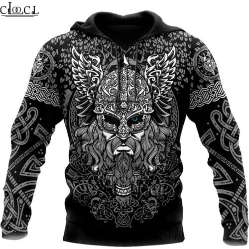 HX Vikings Odin Tattoo 3D Print Men Hoodies Sweatshirt Unisex Streetwear Zipper Pullover Casual Jacket Tracksuit Drop Shipping