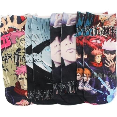 ZF2683 1pair Cool Anime Conjurer Personality Funny Socks Fashion Cartoon Breathable Comfortable Unisex Sock