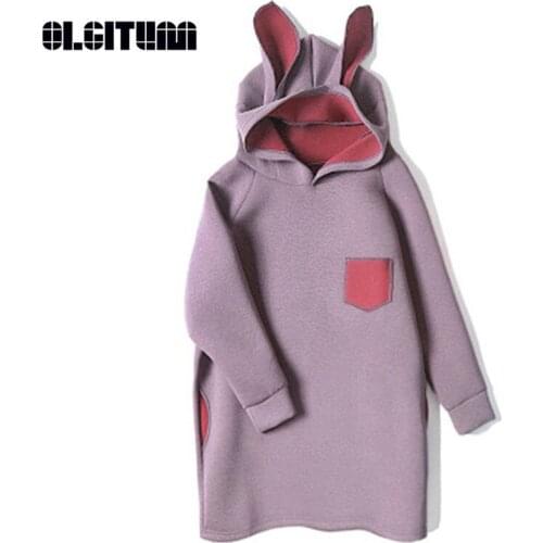 OLGITUM Womens Hoodies Dresses