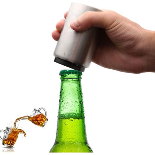 Magnetic Automatic Beer Opener Stainless Steel Bottle Opener Portable Magnet Wine Openers Bar Tools Magnetische Bier Flesopener