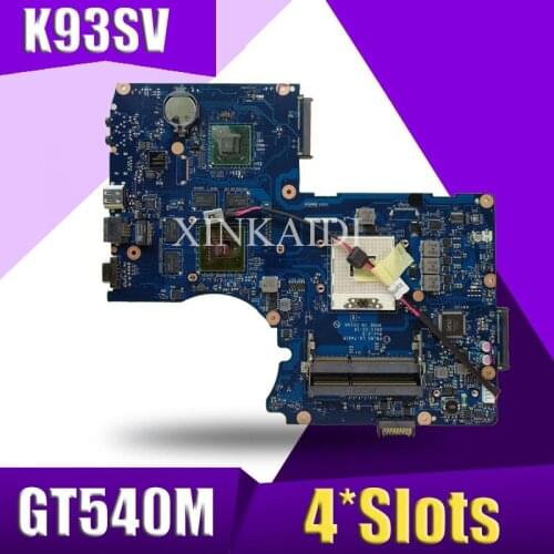 PBL80 LA-7441P K93SV GT540M 1GB Mainboard For ASUS LA-7441P K93SV K93SM K93S K93 X93S X93SV Laptop Motherboard Test 100% OK