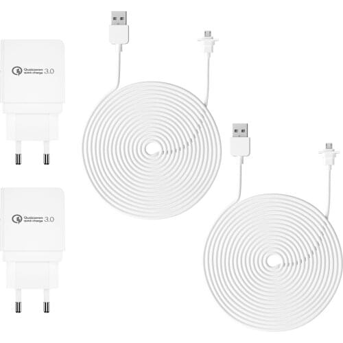 Weatherproof Outdoor Charger Compatible with eufyCam 2C & 2C Pro ONLY Clutter-free 9m/29.5ft Charging Cable with Power Adapter