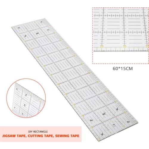 Sewing Quilter Patchwork Rectangular Quilting Cutting Ruler Craft Tool 60*15cm Usually Work With Wheel Cutter