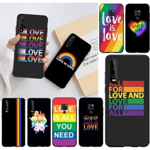 Gay Lesbian LGBT Rainbow Phone Case for Huawei P40 P30 P20 lite Pro Mate 30 20 Pro P Smart 2020 prime