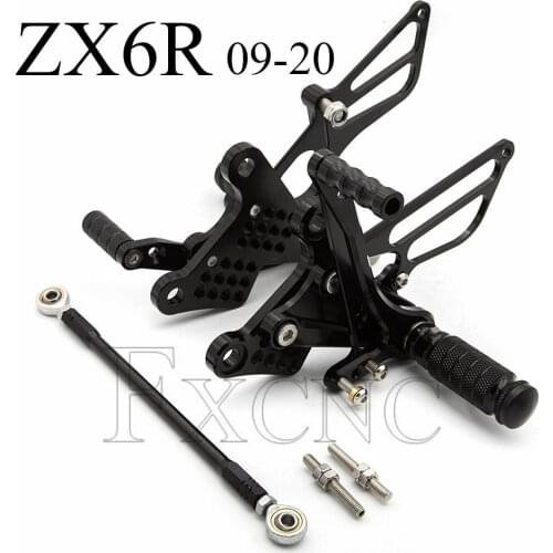 CNC Adjustable Rearset For Kawasaki Ninja ZX636 ZX 6R ZX6R ZX-6R 2009 2010-2020 2019 Motorcycle Footpeg Pedals Rearsets Footrest