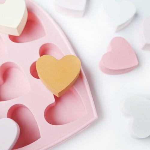 Silicone Mold 9 Holes Heart Shape Chocolate Soap Mold Cake Stencils Kitchen Pastry DIY Tools Cake Decorating Tools