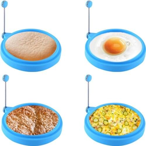 Silicone Fried Egg Pancake Ring Omelette Fried Egg Round Shaper Eggs Mold For Cooking Breakfast Pan Oven Kitchen Tools