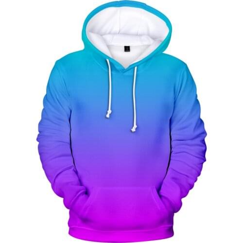 Blue Purple Hoodies Mens Sweatshirt Custom Colourful Gradient Hoodie Men/Women Solid Color Hoody Sportwear Neon hoodie men