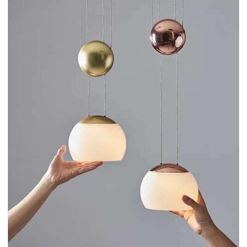 Nordic iron led wall moon lamp cocina accesorio hanging lamp ventilador de techo hanglampen lamparas de techo