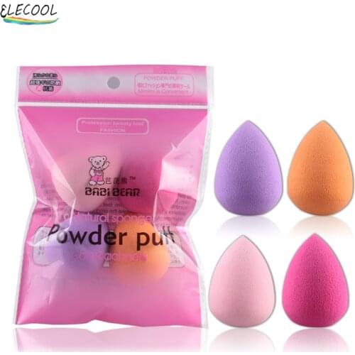 ELECOOL 4Pc Makeup Sponge Puff Beauty Egg Face Foundation Powder Cream Sponges Cosmetic Puff Powder Puff Makeup Tool Beauty