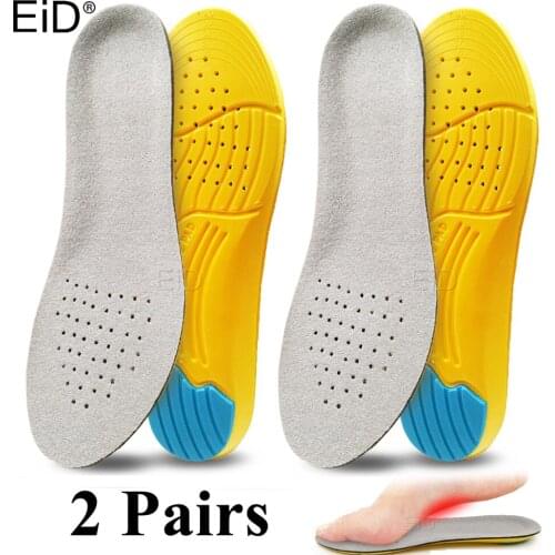 EiD Sport Shoe Inserts Pad Soft gel Insoles Memory Foam Outdoor Running Silicone Gel Cushion Orthopedic Insoles EU 35-47 Size