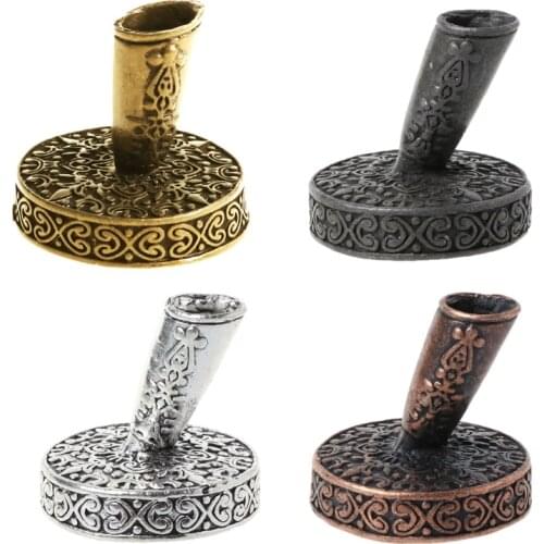 Vintage Metal Round Insertion Pen Holder for Feather Quill Dip Pens School Office Supplies Stationery Student Gift N2UA