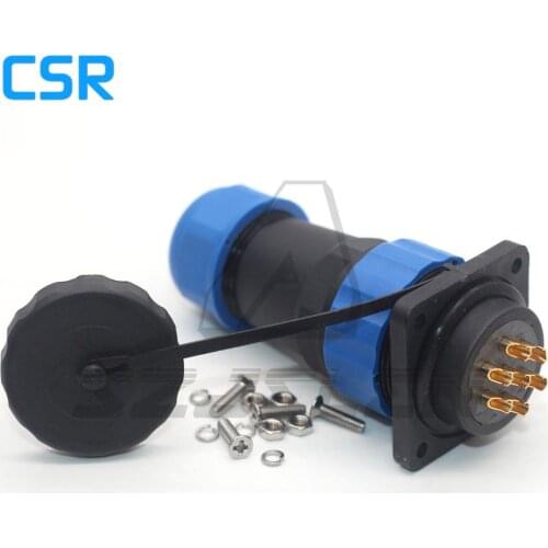 SD28 waterproof connector 2 3 4 5 6 7 9 10 12 14 16 19 22 24 26 pin IP68 plug and socket Square panel mounting IP68