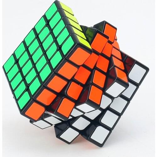 Qiyi Mofangge Wushuang 5x5x5 Magic Cube Speed Puzzle 5x5 Competition Cubes Toys WCA Championsh Square plastic Black Strickerless