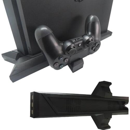 7 in 1 Charging Dock Station 2 Ports Charger+Cooling Fan 2 Cooler Fan+3 Ports USB Hub for Sony PS4 Slim Playstation PS4 Slim P4S