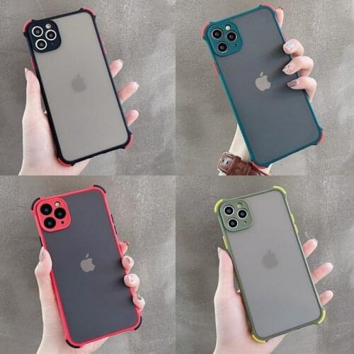Camera Protection Bumper Phone Cases for iPhone 11 Pro Max XR XS Max X 8 7 6 6S Plus Matte Translucent Clear Shockproof Cover