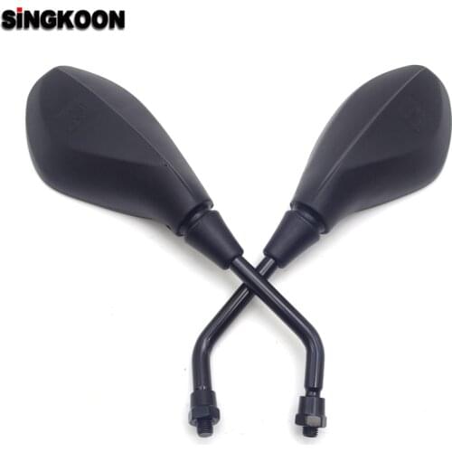 Universal Motorcycle Side Mirror Rear View Mirrors Black retrovisor moto FOR cf moto x8 ducati monster 900 triumph speed triple