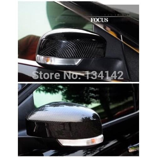 Carbon Fiber Rear View Mirror side mirrors cover Trims For Ford Focus 2012 2013