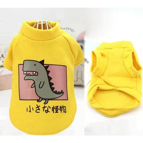 Winter Autumn Pet Sweatshirt Cat Dog Hoodie Clothes Cartoon Dinosaur Hoodies for Small Medium Dogs Cats Pet Clothing