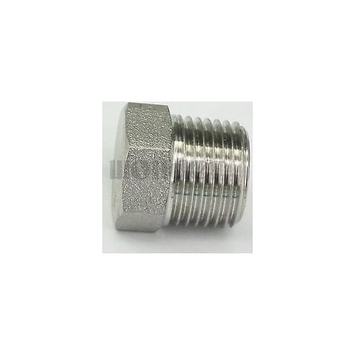 1/2" NPT Male 304 Stainless Steel Hex Head Solid Plug Forged Pipe Fitting Water Gas Oil 6000 PSI