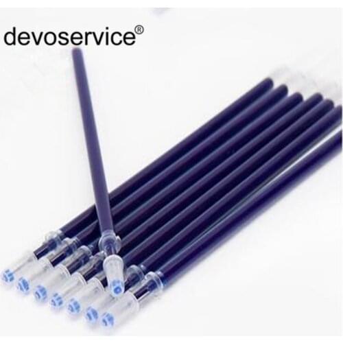 10Pcs/Lot 0.5mm Gel Pen Faded Bullet Refill Student Magic Word Board Practice Copybook Refills Blue Ink School Office Supplies