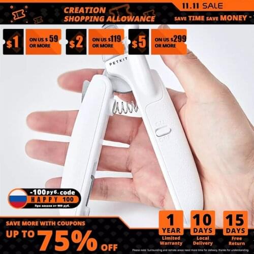 2021New Arrival Xiaomi Pet LED Nail Clipper Dog Cat Nail Toe Claw Scissors Electric Nail Trimmer Grooming Tools for Pet Supplies