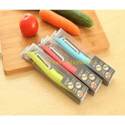 50pcs/lot 3 in 1 kit 360 Degree Rotary Ceramics Fruit Vegetable Peeler Zesters Potato Cutter Kitchen Cookig Tools