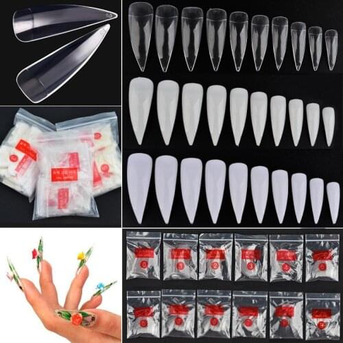600PCS/Bag 10 Sizes White/ Clear /Natural False Nails Fake Nail Tips with Case Well French Style Nail Tips DIY Nail Art Tools