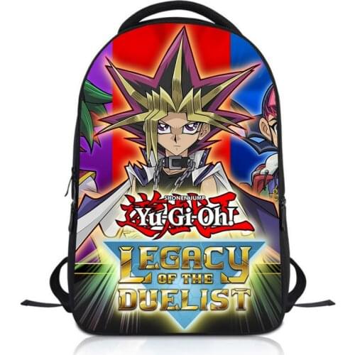 Anime Yu-Gi-Oh! Students Backpack School Bag Children Cartoon Knapsack Boys Girls Rucksack Bookbag Kids Satchel