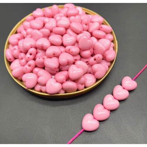 50pcs 10mm of Acrylic Heart Beads Earrings Necklace Accessories Beads For Jewelry Making DIY Jewelry Findings#03