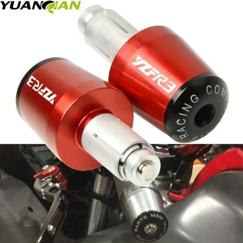 For Yamaha YZF R3 YZFR3 2014 2015 2016 2017 Motorcycle Accessories 7/8'' 22MM 8 colors Handlebar Grips Handle Bar Cap End Plugs