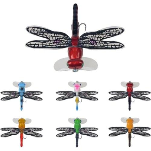 DYGYGYFZ 1pcsDragonfly Dry Flies Insect Fly Fishing Lure 6g 75mm Trout Popper Artificial Bait Wobblers for Trolling Hard Lure