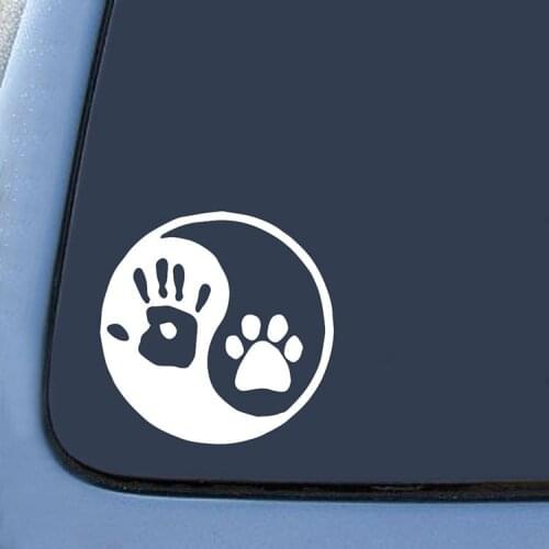 Yin and Yang Hand Paw Reflective Car Stickers Glue Sticker Car Body Fuel Tank Cap Oem PVC 12 Cn(origin) Not Packaged Changsen