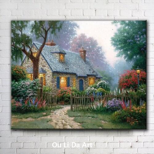Classical Thomas house light garden tree landscape canvas prints oil painting printed on canvas wall art decoration picture