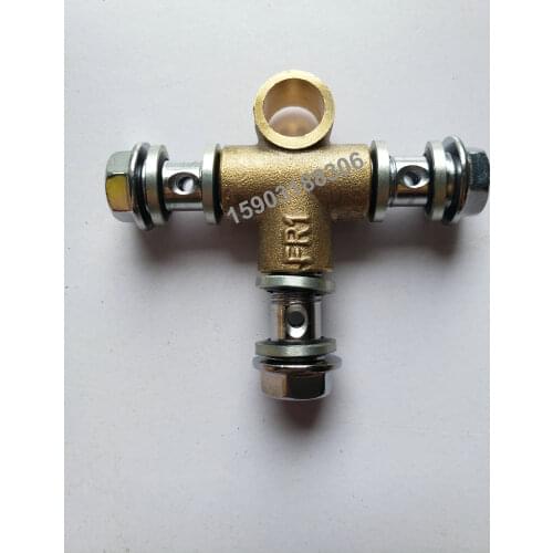 Motorcycle atv hydraulic brake line hose copper three 3 way tee connector joint fitting kits