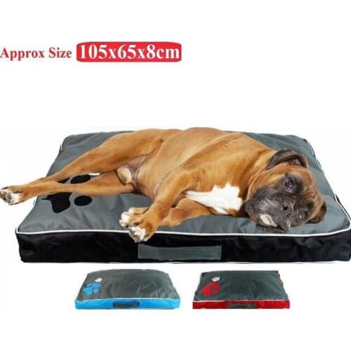 Washable Big Dog Bed Pet Soft Large Dog Cushion Kennel Paw Design Pet Cozy Sofa Puppy Mat Cat Bed Labrador Sofa Pet Bedding