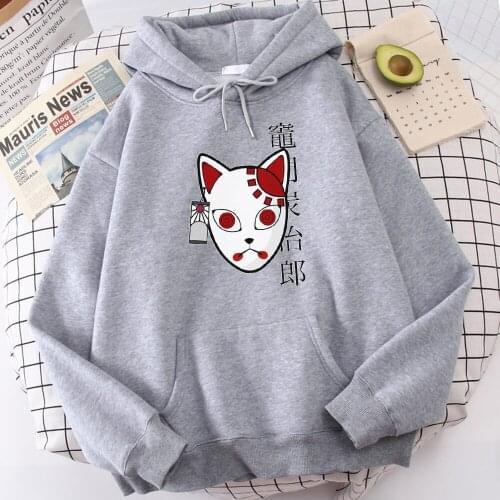 Demon Slayer Kamado Tanjirou Print Mens Hoody Fleece Autumn Clothes Comfortable Winter MenS Hooded Oversized Winter Sweatshirt