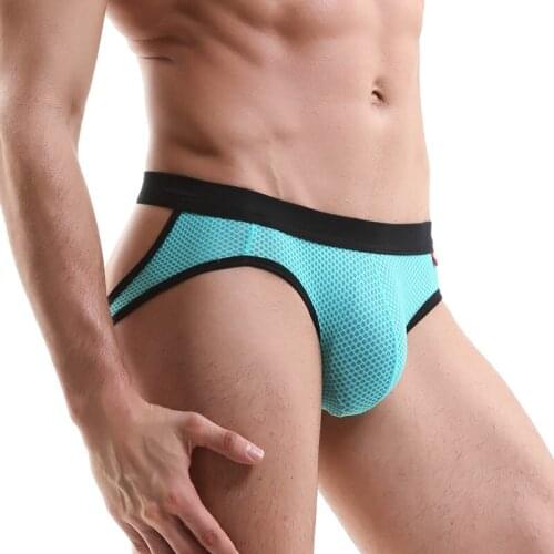 Sexy Mens Underwear Briefs Open-back Panties Gay Penis Pouch Jockstrap Fetish Hollow Out Males Cueca Low Waist Underpants