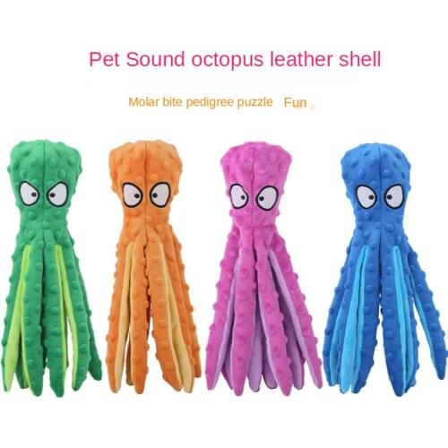 Dog Toys 8 Legs Octopus Soft Stuffed Toys Outdoor Play Interactive Squeaky Dogs Toy Sounder Sounding Antistress Paper Chew Tooth