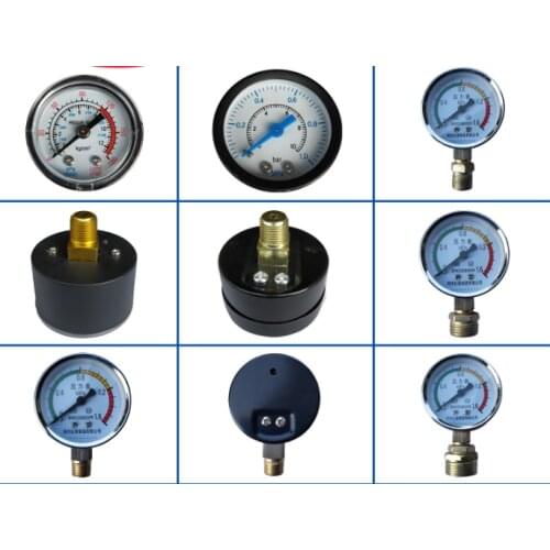 Small air pump, air scale air compressor oil-free direct connection accessories pressure gauge barometer horizontal and vertical
