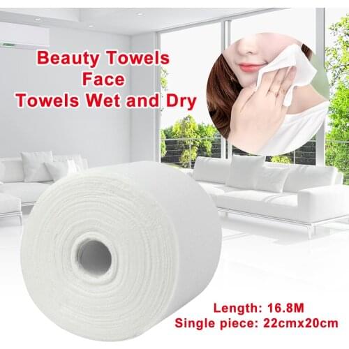 16.8m Disposable Face Towel Non-Woven Facial Tissue Makeup Wipes Cotton Pads Facial Cleansing Makeup Remover Roll Paper Tissue