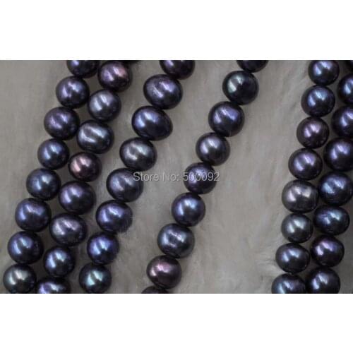 Wholesale 5 strands 6-7mm freshwater black pearl lots