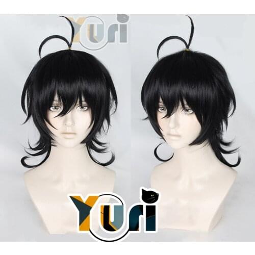 Human use SK∞ SK8 the Infinity Miya Chinen Anime Cosplay Prop Black Hair Wig Cos Sa LHZ