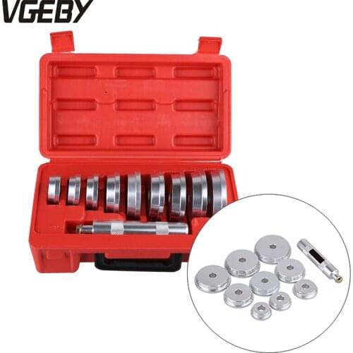 10 Pcs Professional Wheel Bearing Race Seal Driver Wheel Aluminium Bearing Race Seal Driver Set Garage Tool Bushing Housing Rod