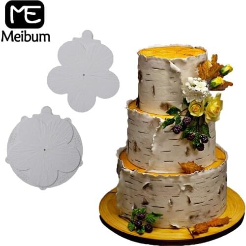 Meibum Silicone Fondant Molds Flower Texture Dessert Pastry Baking Tools Petal Gumpaste Sugarcraft Cakes Decorating Moulds