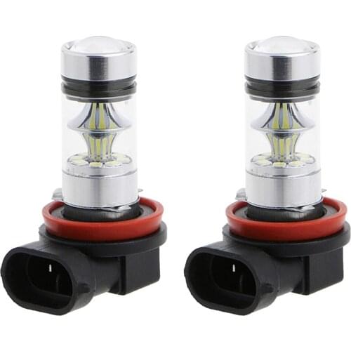 Pair H11 H8 H9 100W LED Fog DRL Driving Lights Car Head Light Bulbs Ice Blue