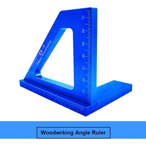 Woodworking Square Protractor Layout Miter Triangle Ruler 45 Degree 90 Degree Metric Marking Gauge for Engineer Carpenter