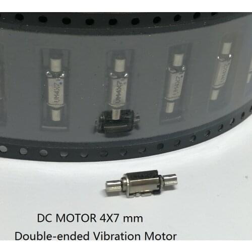 10PCS/LOT DC motor 0406 1.5VDC 4X7 mm Double-ended Vibration Motor 4*7 mm for Mobile phone 0406